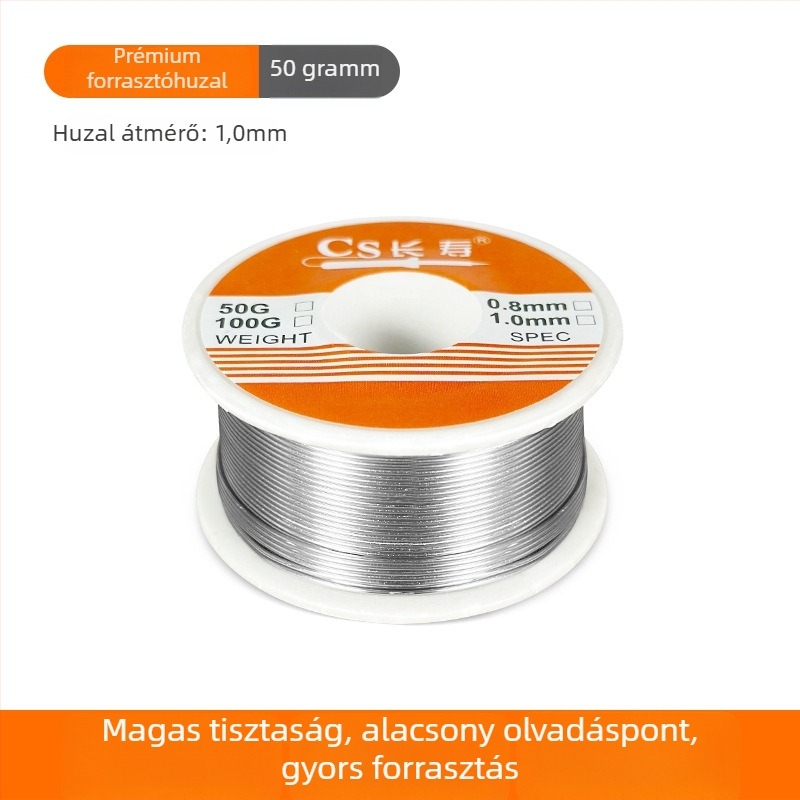 Welding Fort rosinmagos forraszórud, magas tisztaságú, alacsony füsttel, tisztítás nélkül, kis tekercs, 100 g