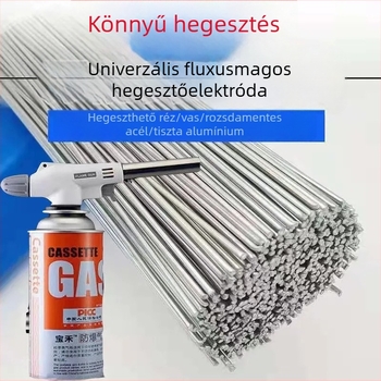 Háztartási folyékony-gázos hegesztőpisztoly fluxkötésű huzallal és rudakkal alacsony hőmérsékletű forrasztáshoz: réz- és alumíniumötvözetek, réz-vas és rozsdamentes acél