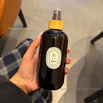 Fényvédett bambusz-fa spray üveg kozmetikai hidratáló permethez, több méretben – Starry Sky Gray és Gentleman Black színek