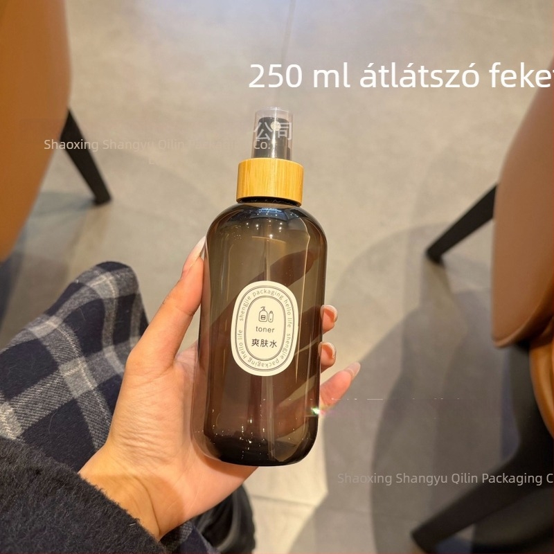 Fényvédett bambusz-fa spray üveg kozmetikai hidratáló permethez, több méretben – Starry Sky Gray és Gentleman Black színek