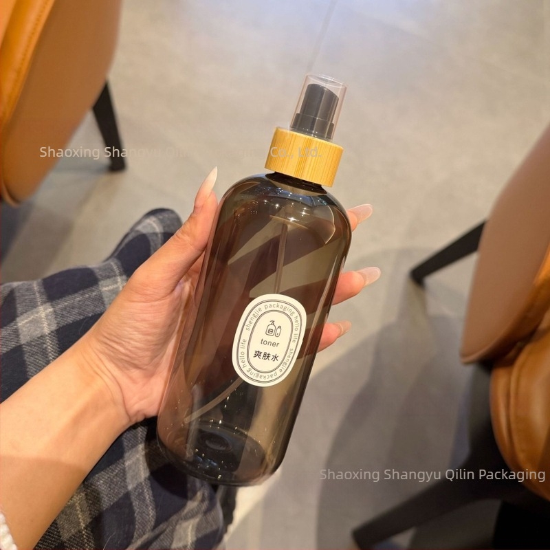 Fényvédett bambusz-fa spray üveg kozmetikai hidratáló permethez, több méretben – Starry Sky Gray és Gentleman Black színek