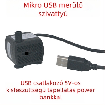 USB 5V közvetlen csatlakozású merülő vízszivattyú kültéri horgászathoz, kompakt szivattyú akváriumhoz, újratölthető DC pumpa