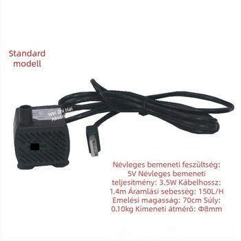 USB 5V közvetlen csatlakozású merülő vízszivattyú kültéri horgászathoz, kompakt szivattyú akváriumhoz, újratölthető DC pumpa