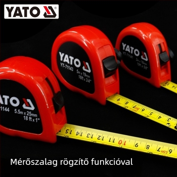 Yato mérőszalag, acél szalag, ipari kategória, 2–3–5–10 m, tokkal