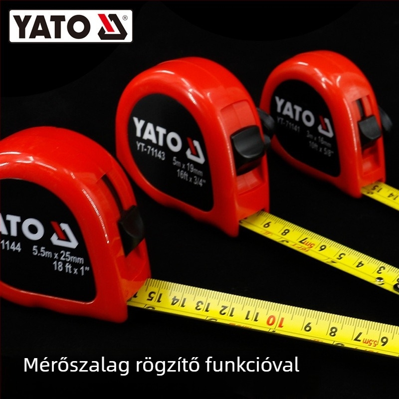 Yato mérőszalag, acél szalag, ipari kategória, 2–3–5–10 m, tokkal