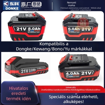 Dongke Li‑ion akkumulátoros töltő 88F108F elektromos szerszámokhoz: sarokcsiszoló (Angle Grinder), ütőfúró (Hammer Drill), körfűrész (Circular Saw), ütőcsavarhúzó (Impact Wrench) — gyors töltés