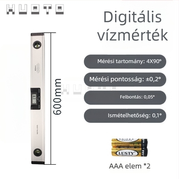 HUOTO alumíniumötvözetű lézeres szint digitális kijelzővel, szint- és szögmérő