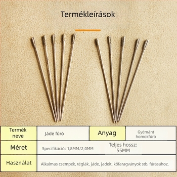 Speciális fúrófej csempéhez – üreges csempék javítására, gyémánt szemcsés fúró 2 mm és 1,8 mm