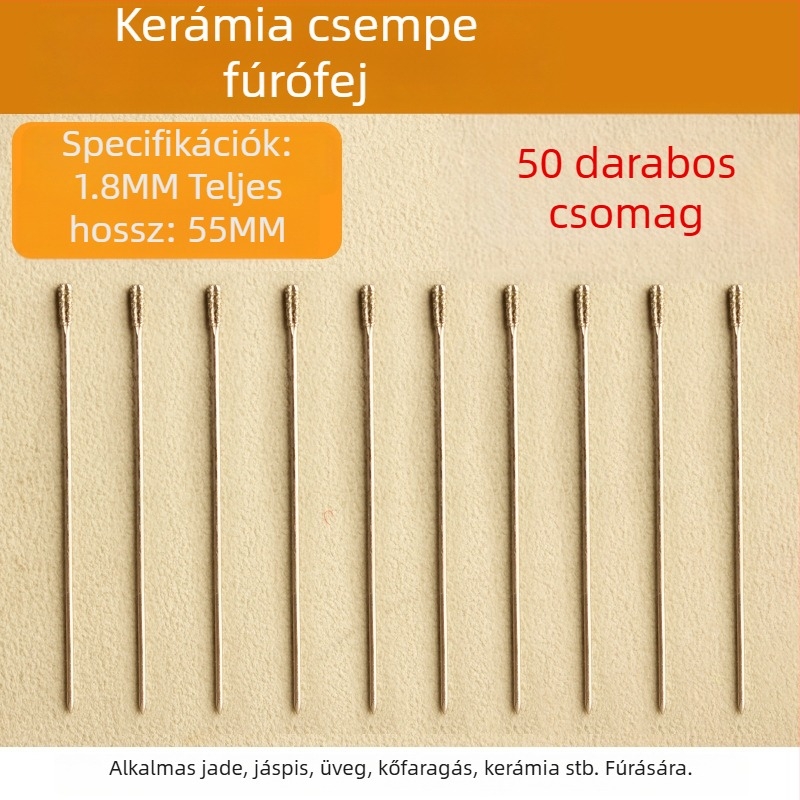Speciális fúrófej csempéhez – üreges csempék javítására, gyémánt szemcsés fúró 2 mm és 1,8 mm
