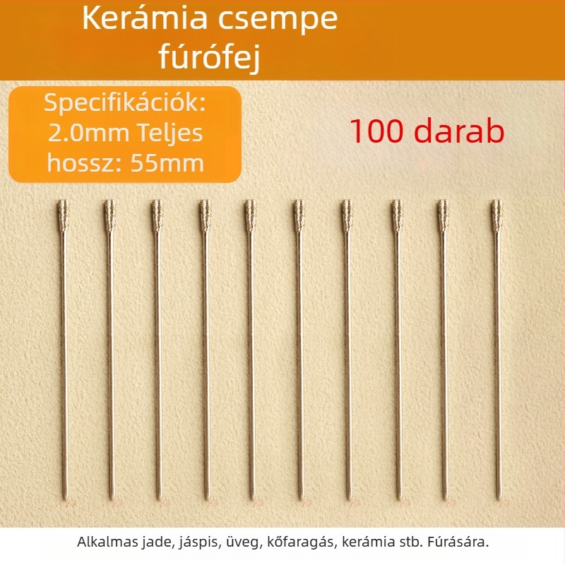 Speciális fúrófej csempéhez – üreges csempék javítására, gyémánt szemcsés fúró 2 mm és 1,8 mm