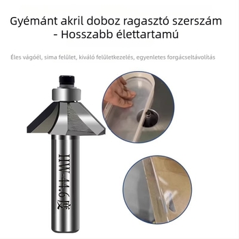 Gyémántos akril maró gravírozáshoz, 45°-os bevel és 44,6° szög