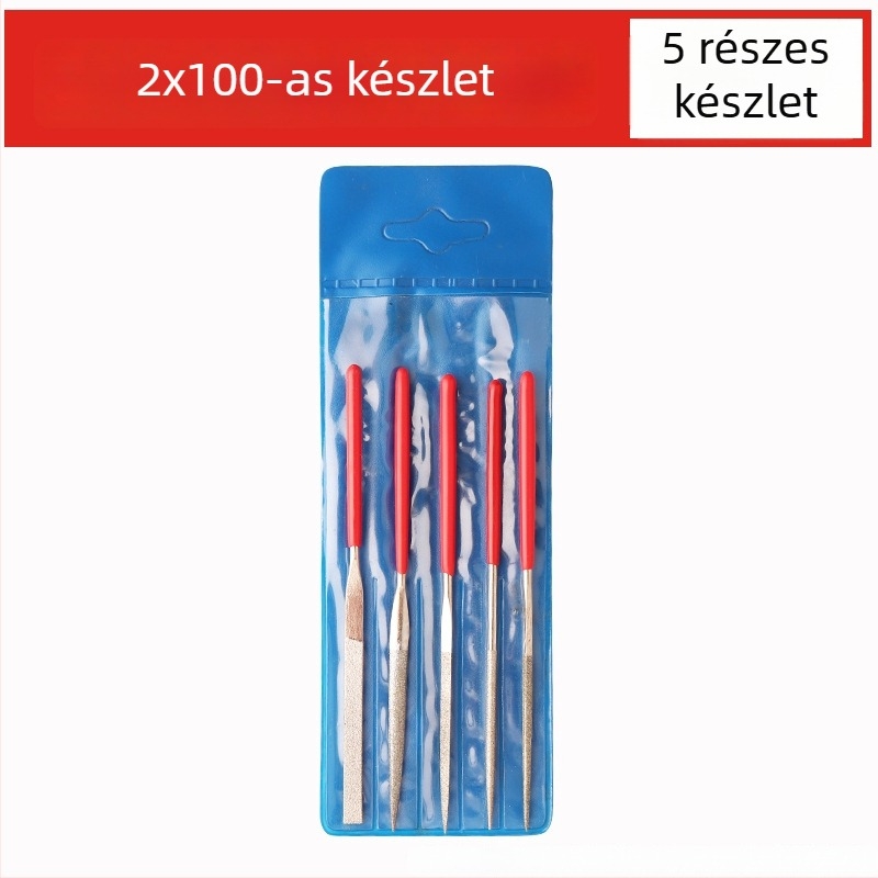 Letter Worker 10 darab mini reszelőkészlet elektroplátolt gyémánt reszelőkkel, 100 mm hosszú, különböző formák