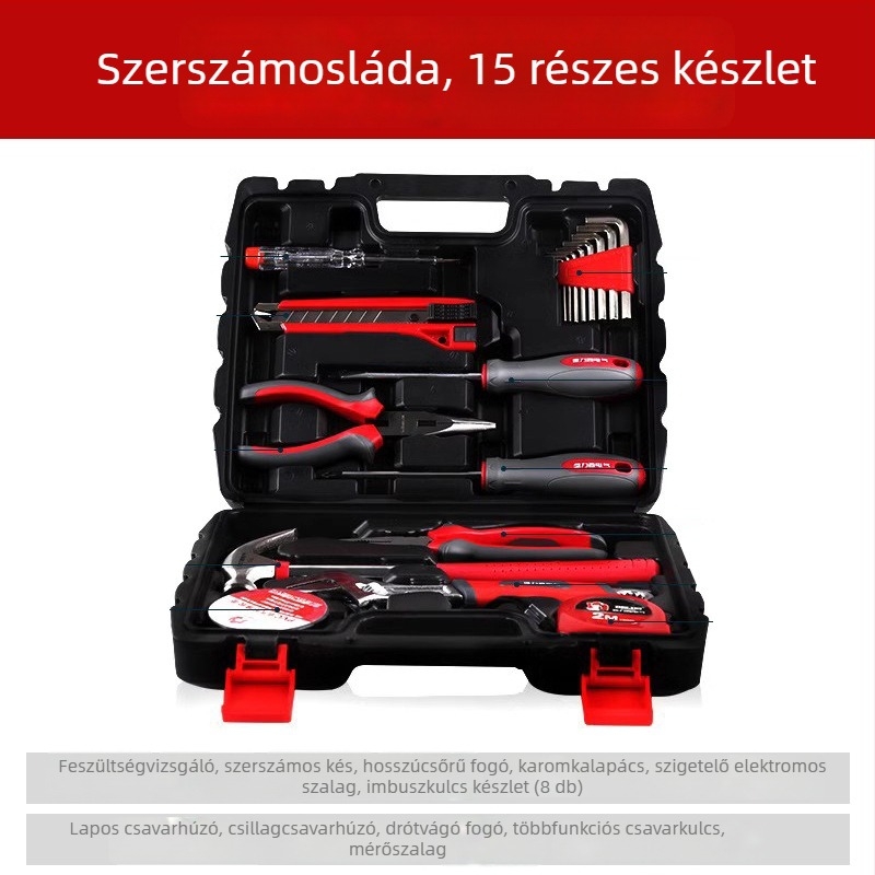Delixi Háztartási szerszámtáska – többfunkciós javítási és asztalos készlet járművekhez (szétszerelési eszközök)