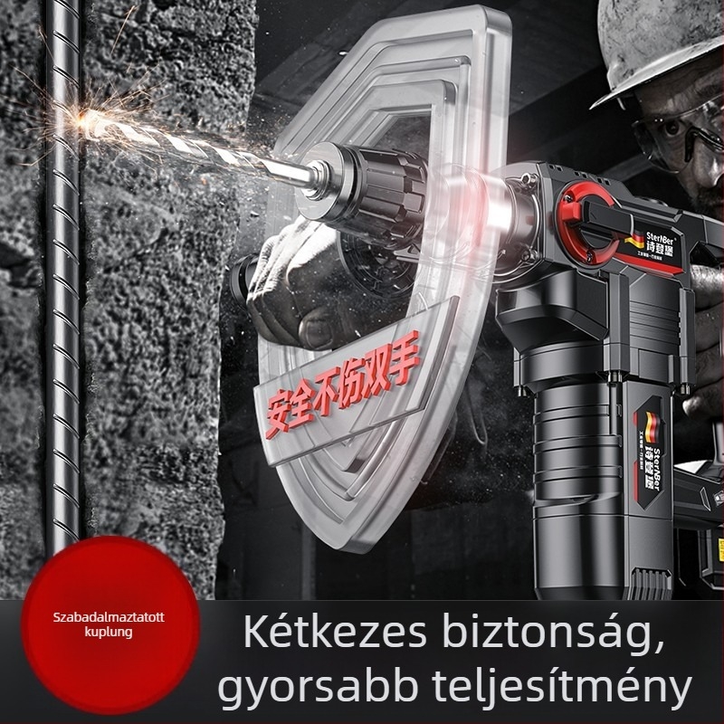 Ipari nagy teljesítményű ütvefúró betonhoz; multifunkciós elektromos szerszám ütő- és fúró funkcióval, nehéz feladatokra otthon