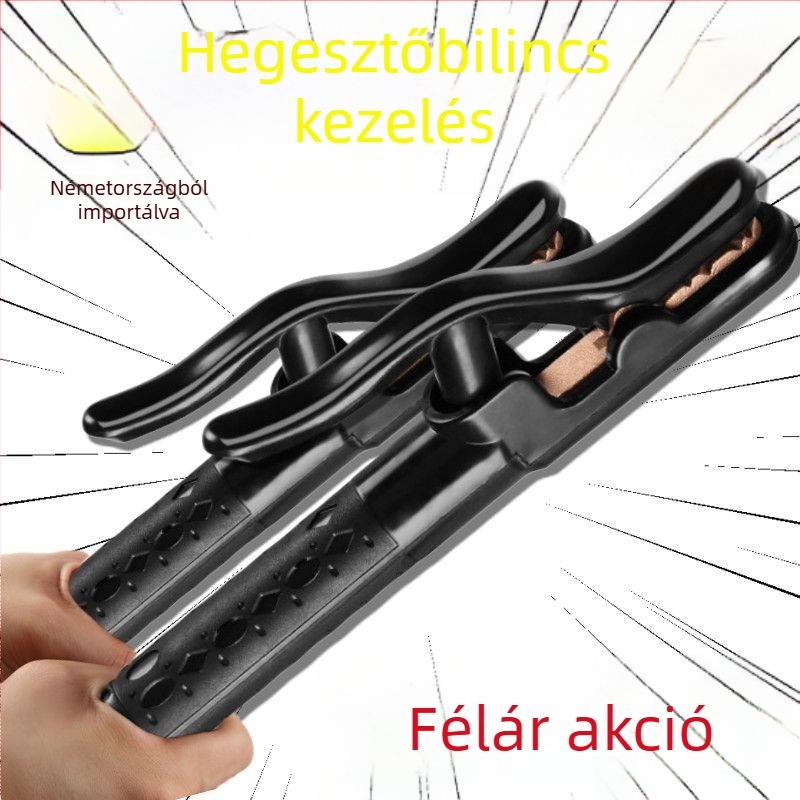 Black Diamond ívhegesztő fogó vastag markolattal, 800°C hőálló, tiszta réz, nagy teljesítményű 1000, kovácsolt fűtés