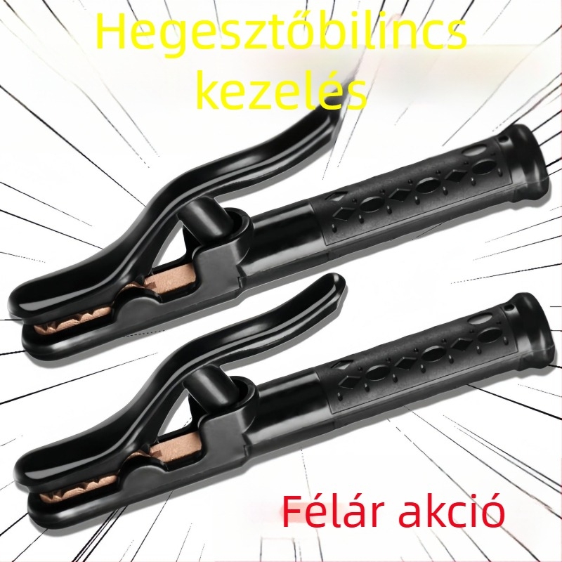 Black Diamond ívhegesztő fogó vastag markolattal, 800°C hőálló, tiszta réz, nagy teljesítményű 1000, kovácsolt fűtés