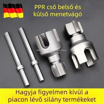 PPR csőmenet-készítő eszköz – belső és külső menethez, 4/6 hüvelyk és 1 hüvelyk csövekhez