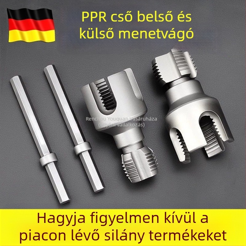 PPR csőmenet-készítő eszköz – belső és külső menethez, 4/6 hüvelyk és 1 hüvelyk csövekhez