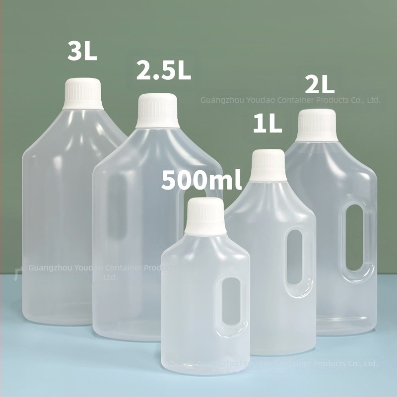 PP fertőtlenítő palack 500 ml–3000 ml, sav- és lúgálló műanyag, csavaros kupakkal, fúvóformázással készült