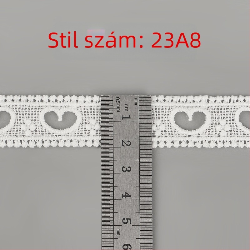 2–3 cm-es kivágott hímzett csipke, kétoldalas szegély Lolita gyerekruhához, dekoráció a mandzsettákon és a szoknya szélén