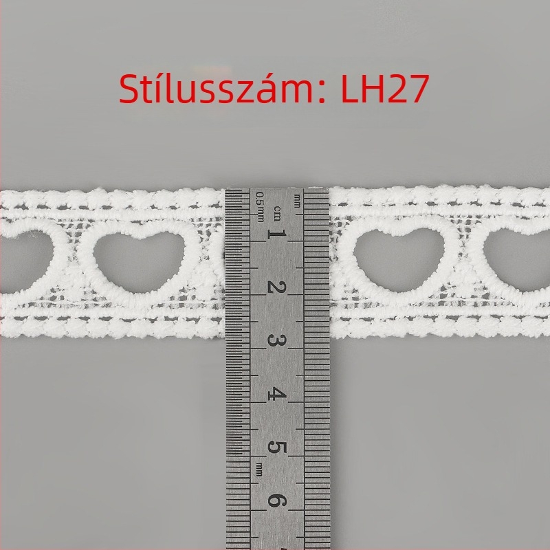 2–3 cm-es kivágott hímzett csipke, kétoldalas szegély Lolita gyerekruhához, dekoráció a mandzsettákon és a szoknya szélén