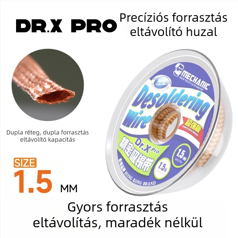 Repairman DR.X PRO Precíz desoldering szalag mobiltelefon javításhoz — eltávolítja a forrasztópadokat és desolderálja az alaplapot