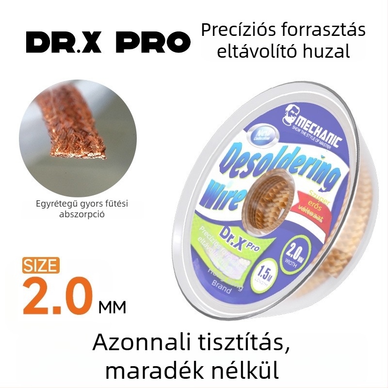 Repairman DR.X PRO Precíz desoldering szalag mobiltelefon javításhoz — eltávolítja a forrasztópadokat és desolderálja az alaplapot