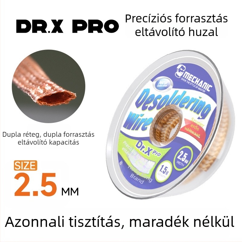 Repairman DR.X PRO Precíz desoldering szalag mobiltelefon javításhoz — eltávolítja a forrasztópadokat és desolderálja az alaplapot