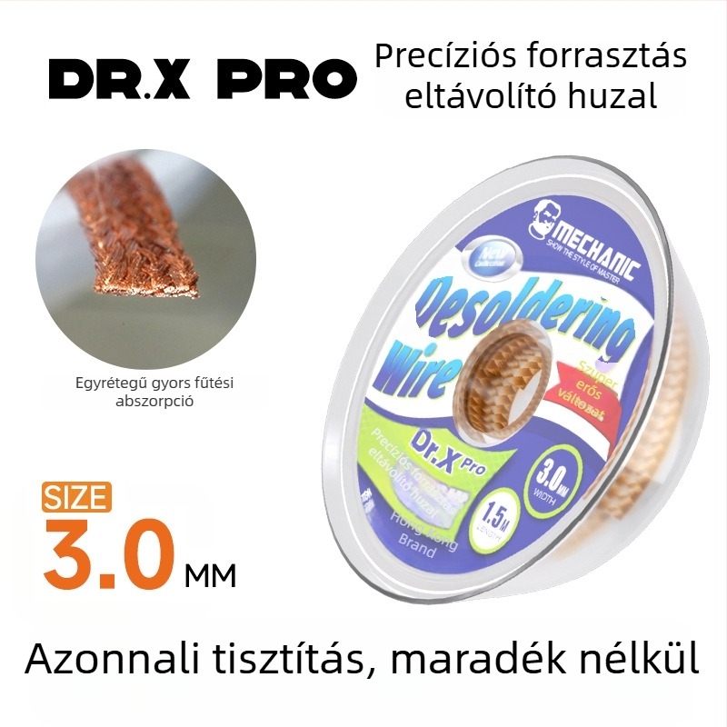 Repairman DR.X PRO Precíz desoldering szalag mobiltelefon javításhoz — eltávolítja a forrasztópadokat és desolderálja az alaplapot