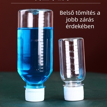 50-500 ml PET borostyán reagensüveg, átlátszó műanyag adagoló palack