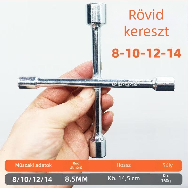 Keresztfejű külső hatszögű csavarkulcs készlet, eszköz elektromos járművek és kerékpárok javításához, 8/10/12/14, Y-típus