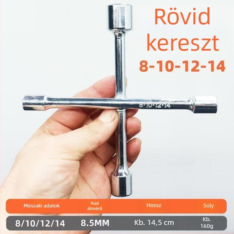 Keresztfejű külső hatszögű csavarkulcs készlet, eszköz elektromos járművek és kerékpárok javításához, 8/10/12/14, Y-típus