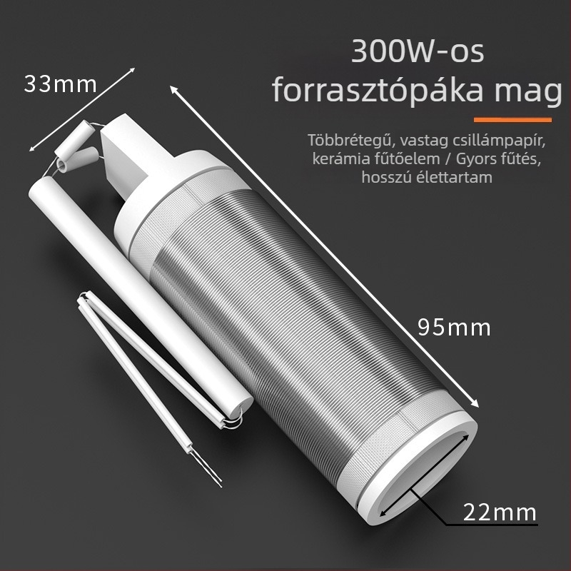 Fa markolatú kerámiás fűtőmag forrasztóhegyhez, nagy teljesítmény, 50/75/100/150/200W és 300/500W opciók