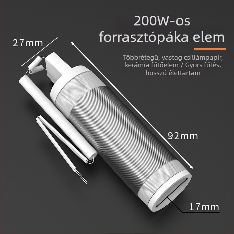 Fa markolatú kerámiás fűtőmag forrasztóhegyhez, nagy teljesítmény, 50/75/100/150/200W és 300/500W opciók