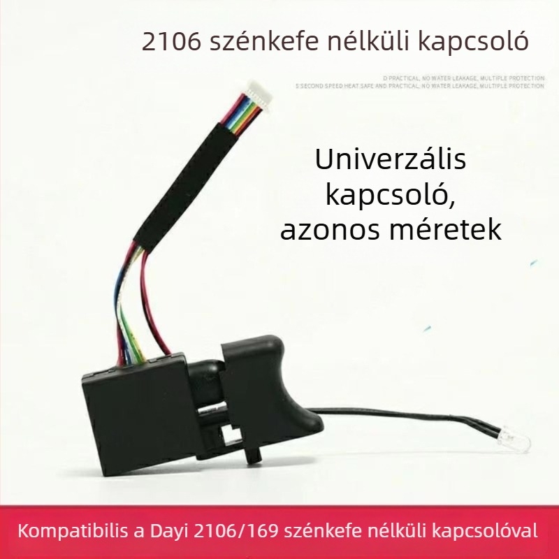 Szénkefe nélküli kapcsoló ütvecsavarra, 8- vagy 9-vezetékes, univerzális típus, új modell