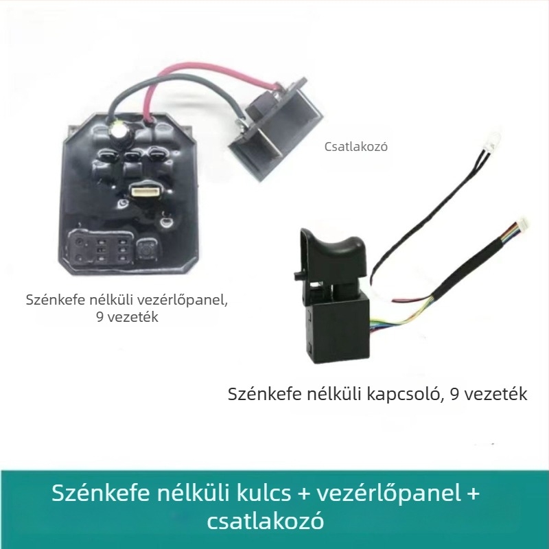 Szénkefe nélküli kapcsoló ütvecsavarra, 8- vagy 9-vezetékes, univerzális típus, új modell