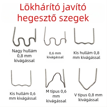 Autó lökhárító plasztikus javításához készült hegesztődrót és hegesztőszeg