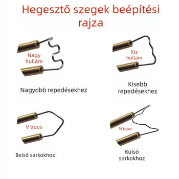Autó lökhárító plasztikus javításához készült hegesztődrót és hegesztőszeg