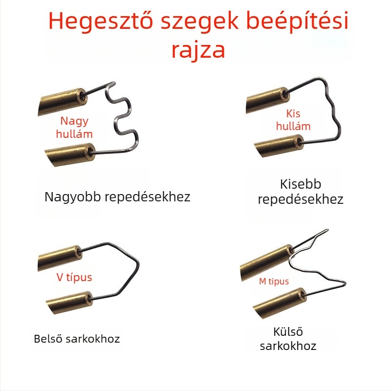 Autó lökhárító plasztikus javításához készült hegesztődrót és hegesztőszeg