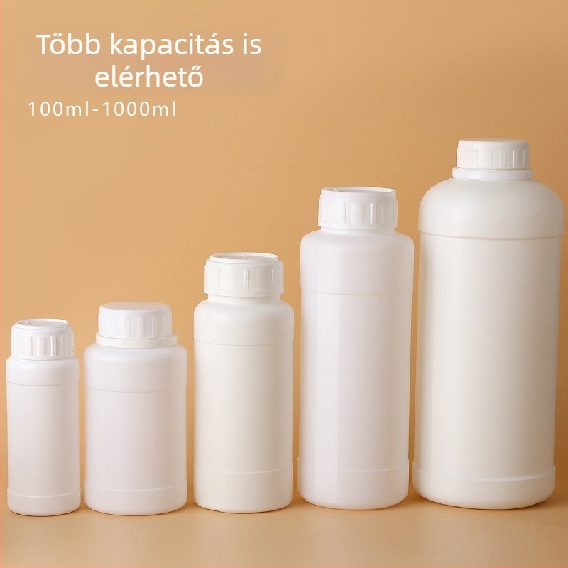 Fehér HDPE műanyag üveg 250–1000 ml növényvédő szerhez, vegyi anyagokhoz és reagensekhez