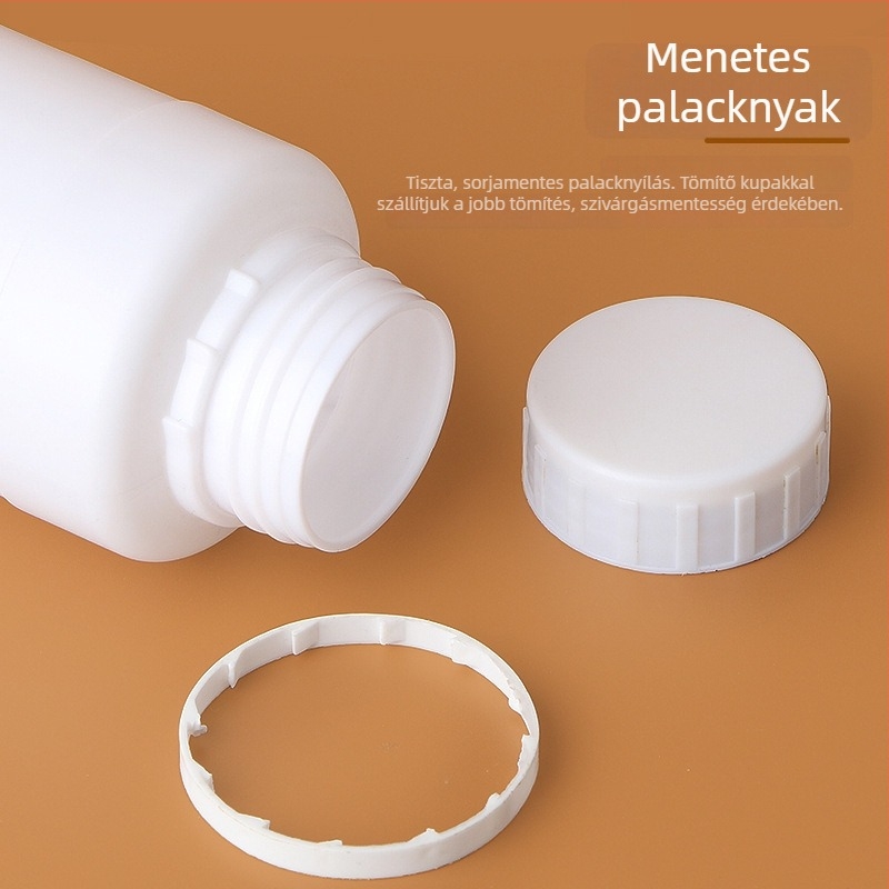 Fehér HDPE műanyag üveg 250–1000 ml növényvédő szerhez, vegyi anyagokhoz és reagensekhez