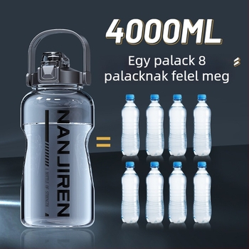 3000 ml sportos vizes palack, nagy kapacitású, PC műanyagból, hőálló, Antarctic People