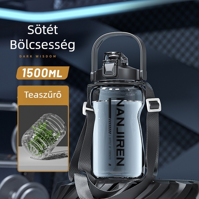 3000 ml sportos vizes palack, nagy kapacitású, PC műanyagból, hőálló, Antarctic People