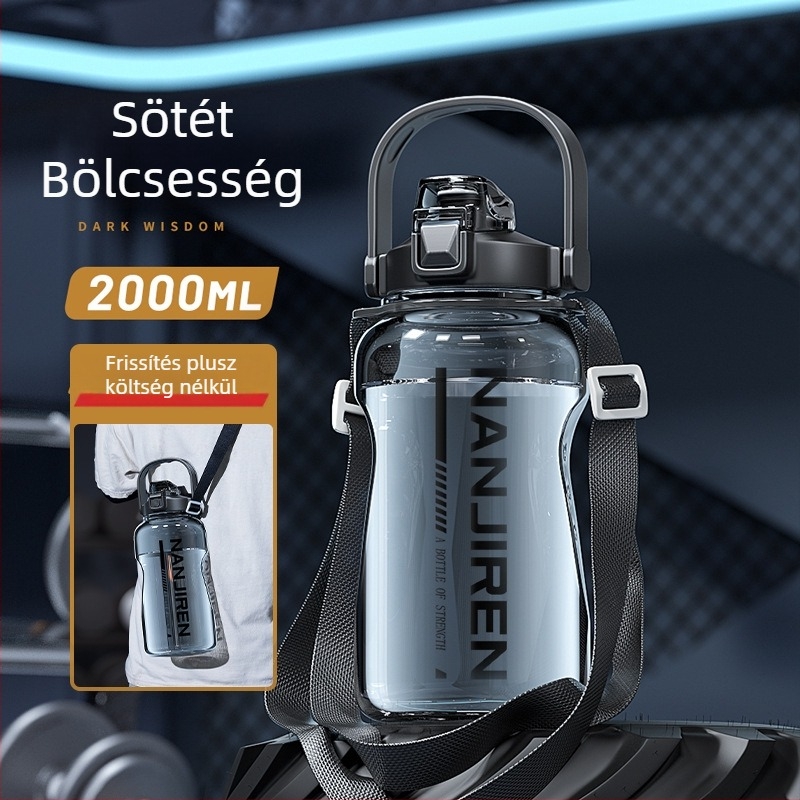 3000 ml sportos vizes palack, nagy kapacitású, PC műanyagból, hőálló, Antarctic People