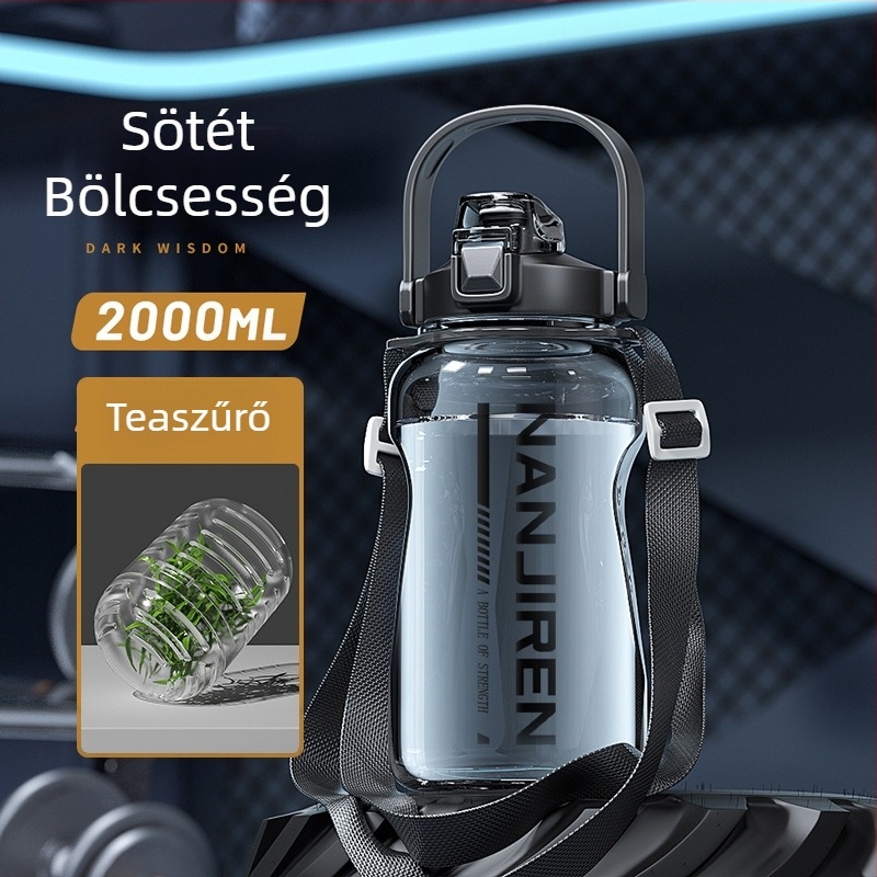 3000 ml sportos vizes palack, nagy kapacitású, PC műanyagból, hőálló, Antarctic People