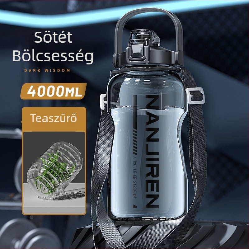 3000 ml sportos vizes palack, nagy kapacitású, PC műanyagból, hőálló, Antarctic People