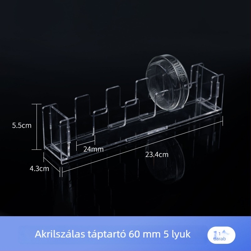 Plexi Petri tálca tartó, 5/10 darabos készlet, függőleges elrendezés, 60/90/100/120/150 mm-es Petri tálcákhoz.
