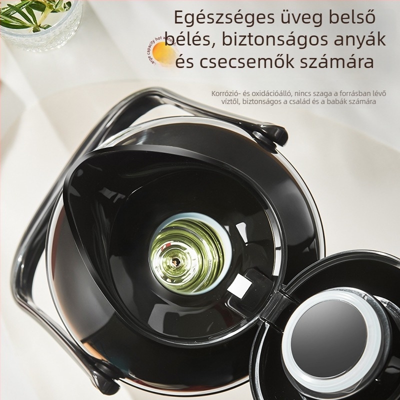 Jieanxi retro termosz rozsdamentes acél burkolattal és üveg belsővel, nagy kapacitású otthoni használatra