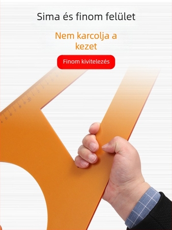 Faipari háromszög mérő bakelit lemez, nagy méretű négyzetes mérő, 90° derékszögű mérő, díszítő eszközök