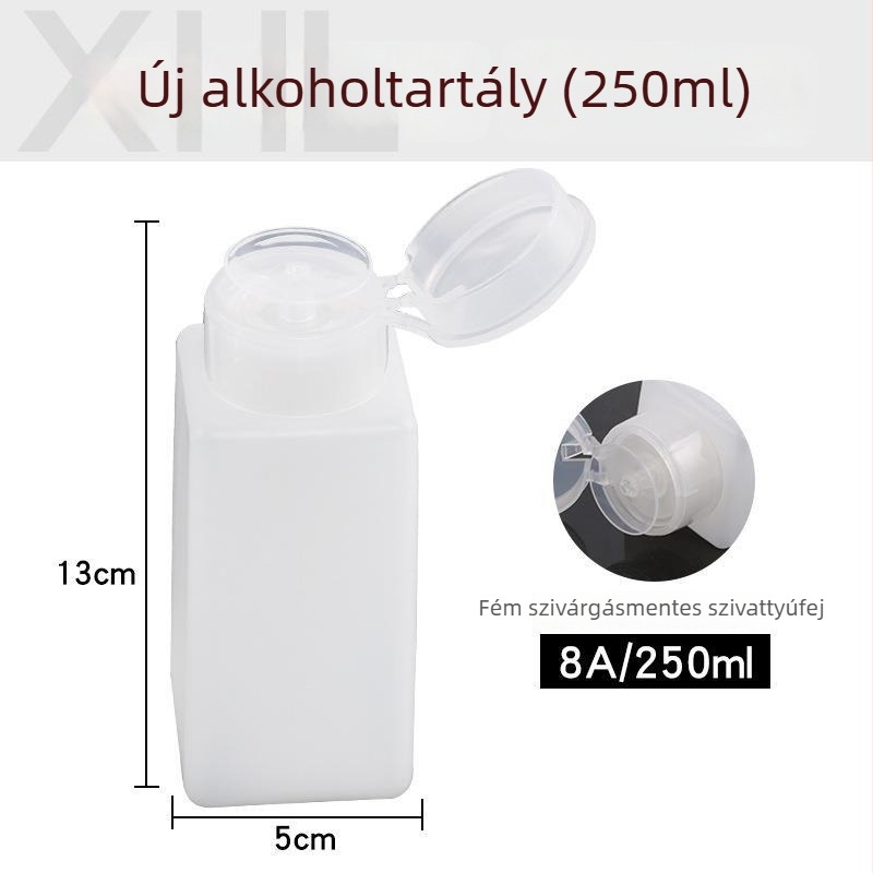 Welder műanyag antistatikus alkoholtartó üveg nyomófejes zárással, 100/200/250 ml